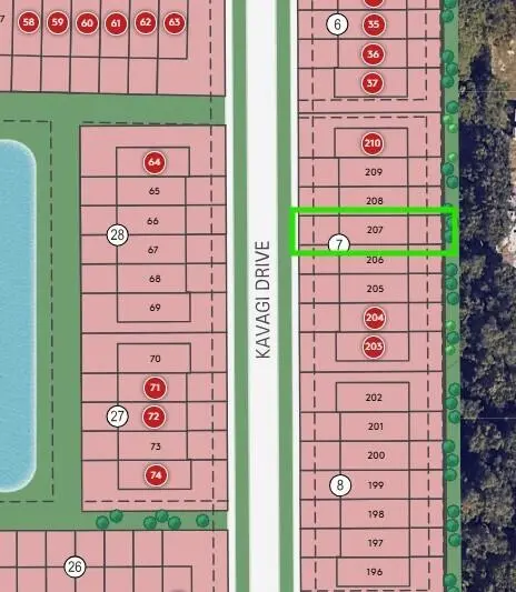 207 map at 6740 KAVAGI Drive Latitude 207-07, Lantana
