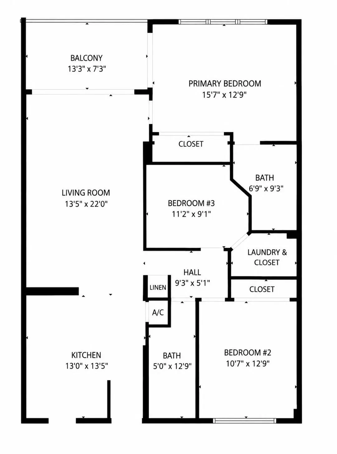 FLOOR PLAN at 2200 NE 33rd Avenue 2J, Fort Lauderdale