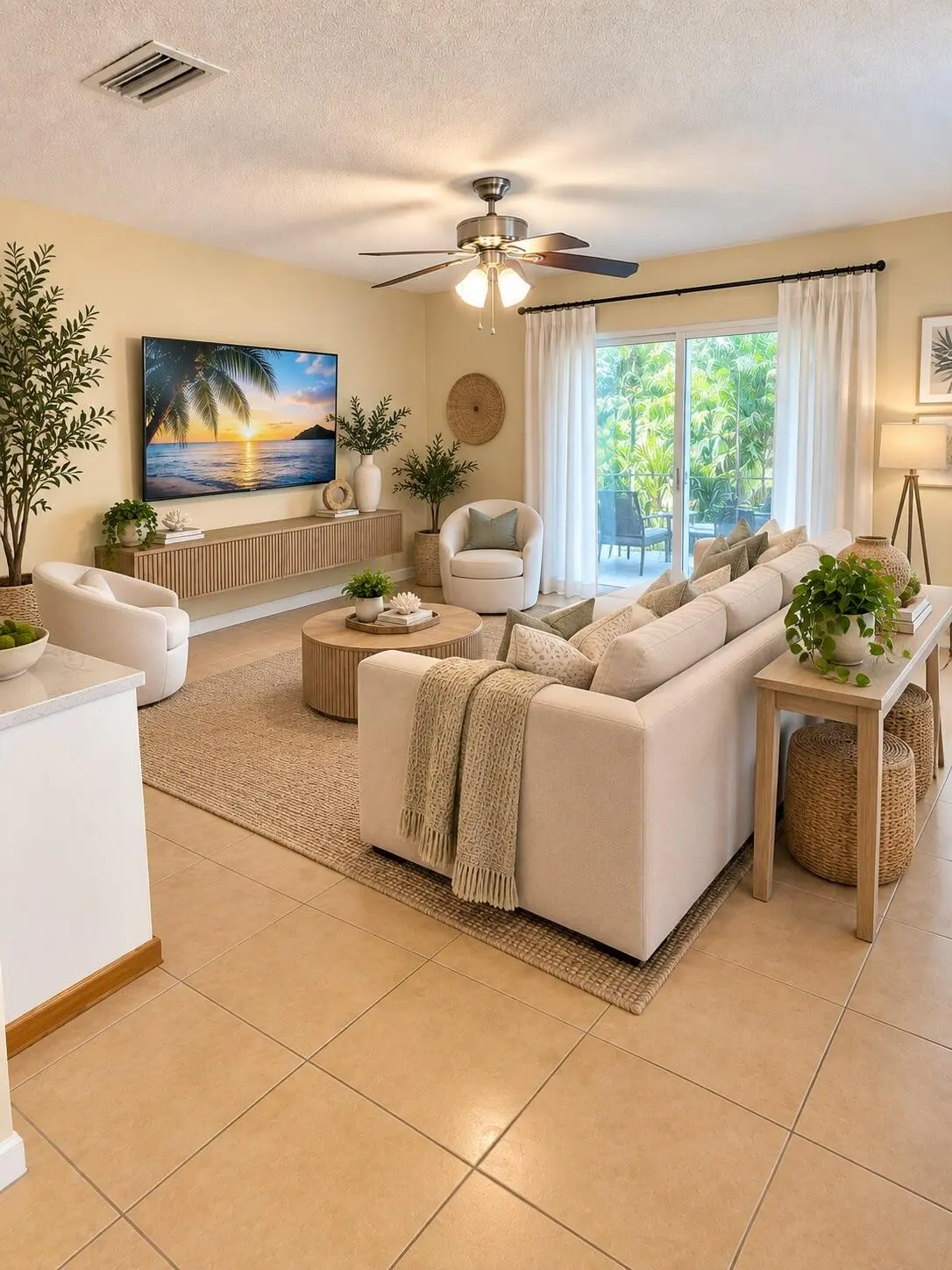 Virtual family room at 3331 Commodore Court, West Palm Beach