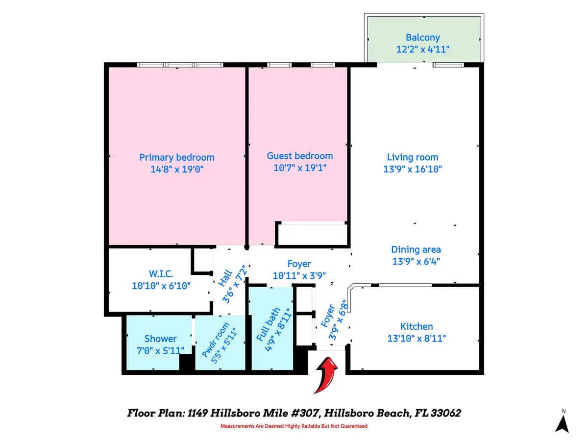 3 Floor Plan at 1149 HILLSBORO MILE 307, Hillsboro Beach