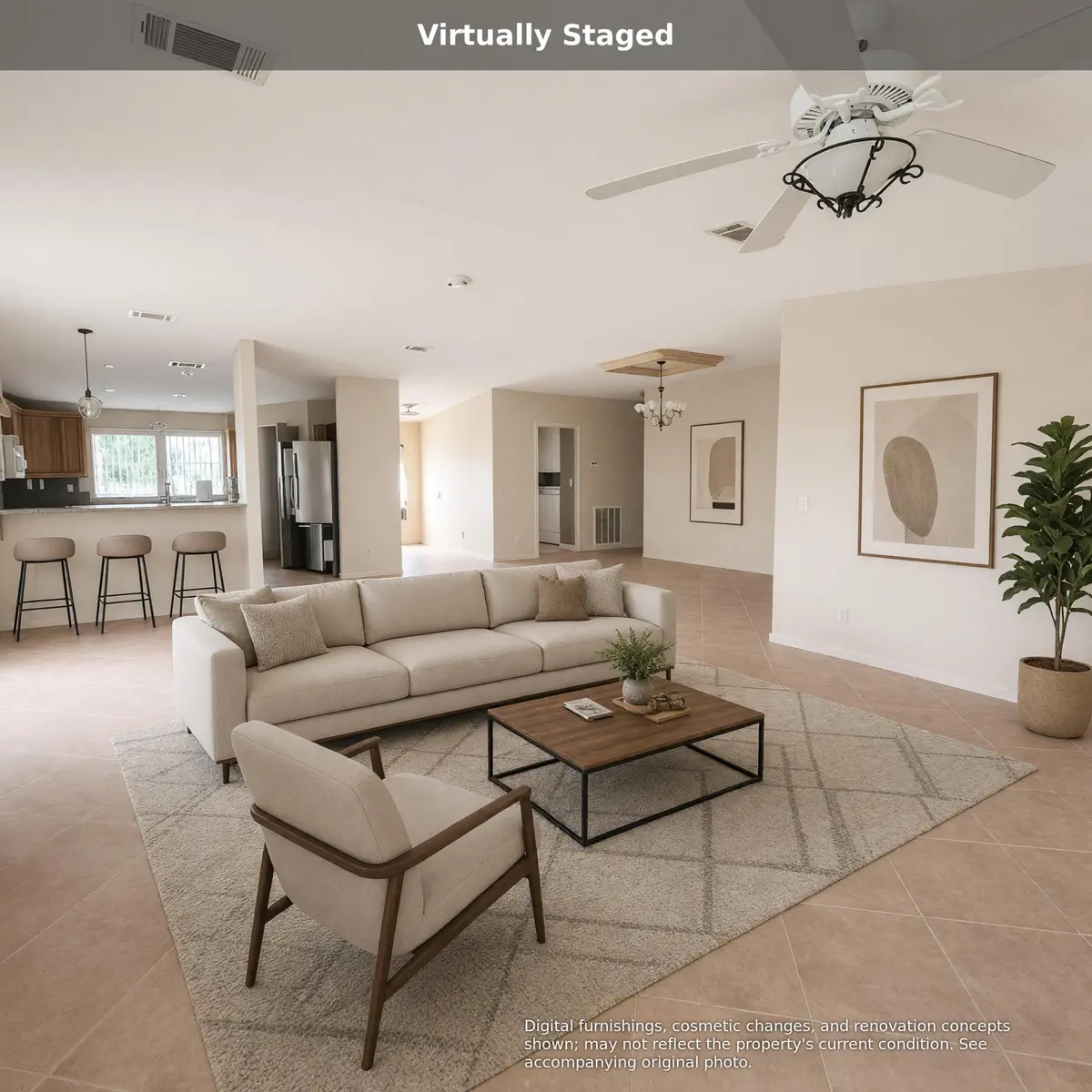 great room view 3 enhanced at 3224 Scarlet Tanager Court, Port St. Lucie
