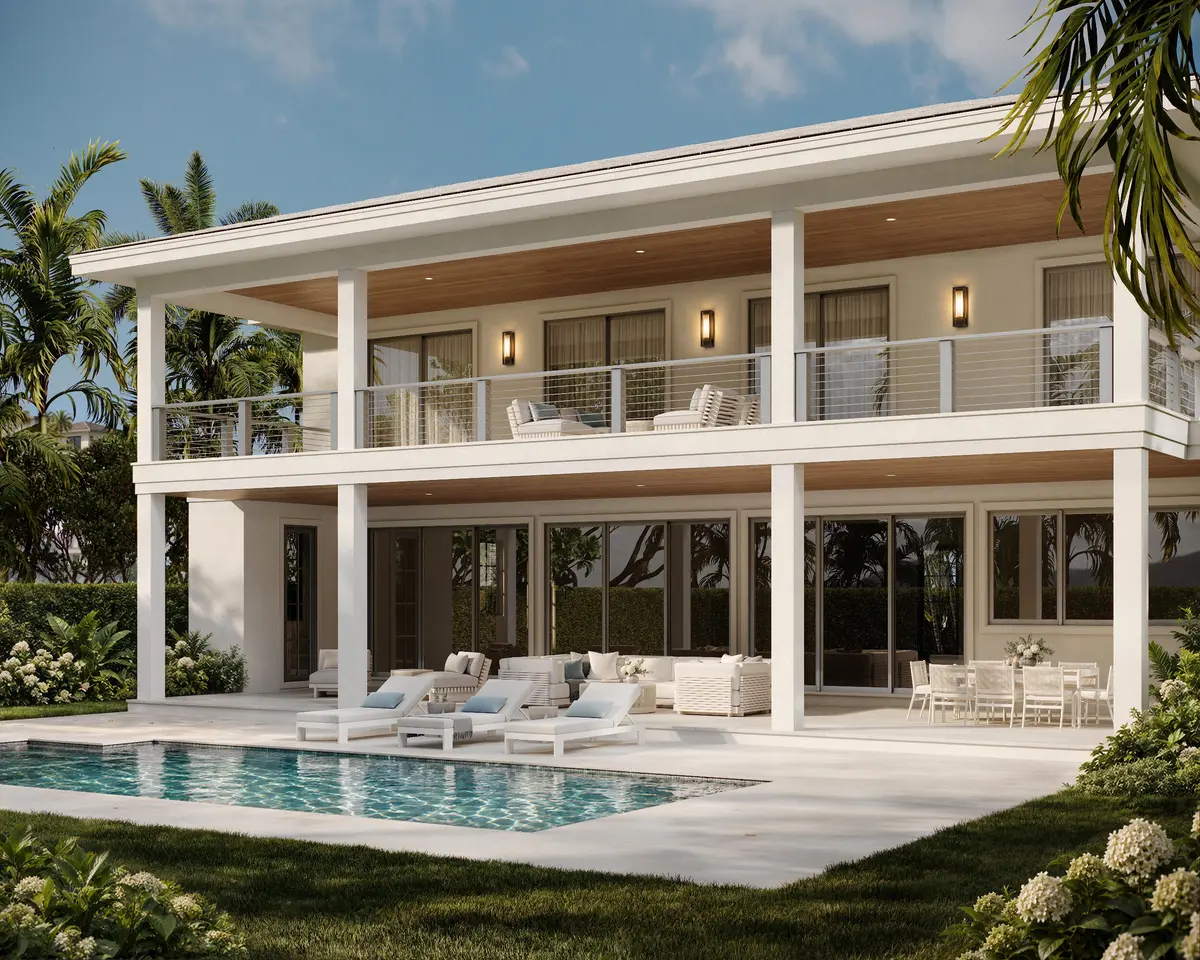 REAR ELEVATION at 241 Seville Road, West Palm Beach