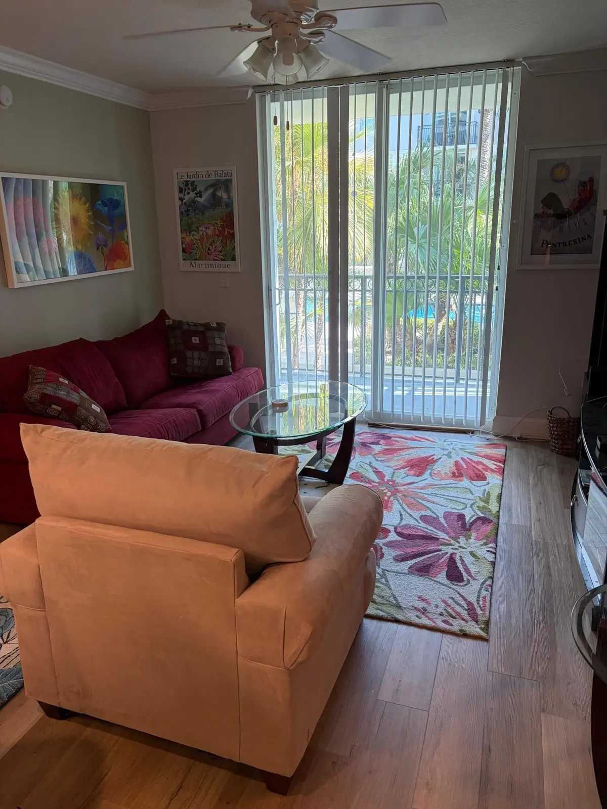 Living room at 600 S DIXIE 612, West Palm Beach