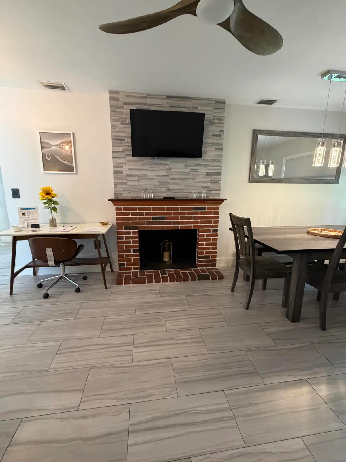 Real Fireplace at 900 Citrus Isle, Fort Lauderdale