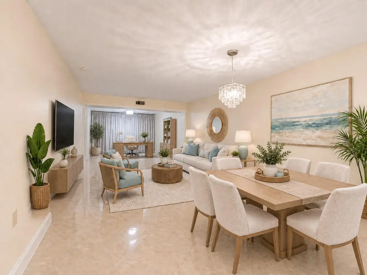 Living dining office at 3516 Whitehall Drive 105, West Palm Beach