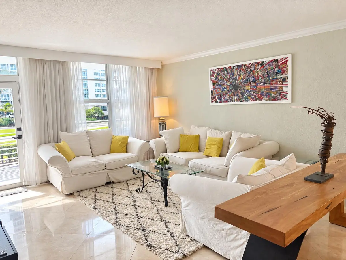 Living Room at 2851 S Ocean Boulevard 2 A, Boca Raton