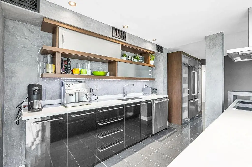 Sleek Modern Kitchen at 1350 River Reach Drive 417, Fort Lauderdale
