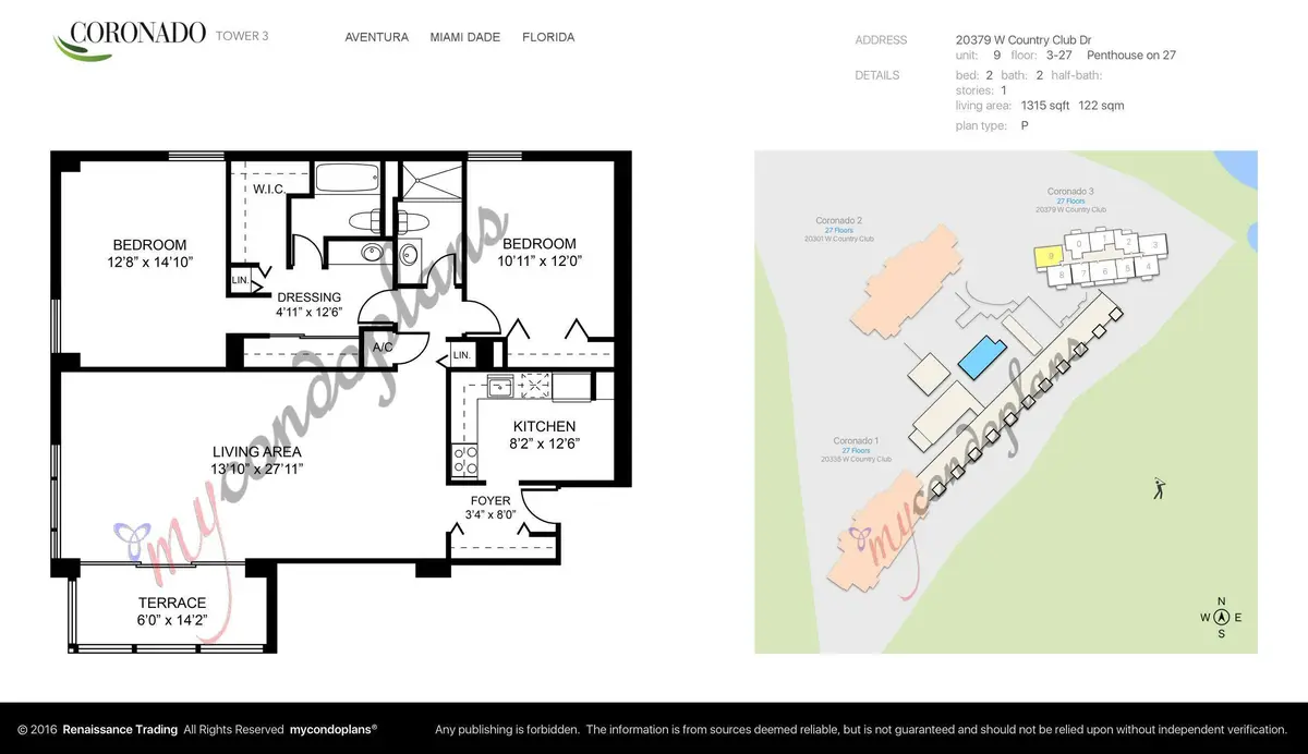 Floor Plan 5766998 (1) at 20379 W COUNTRY CLUB Drive 1139, Aventura