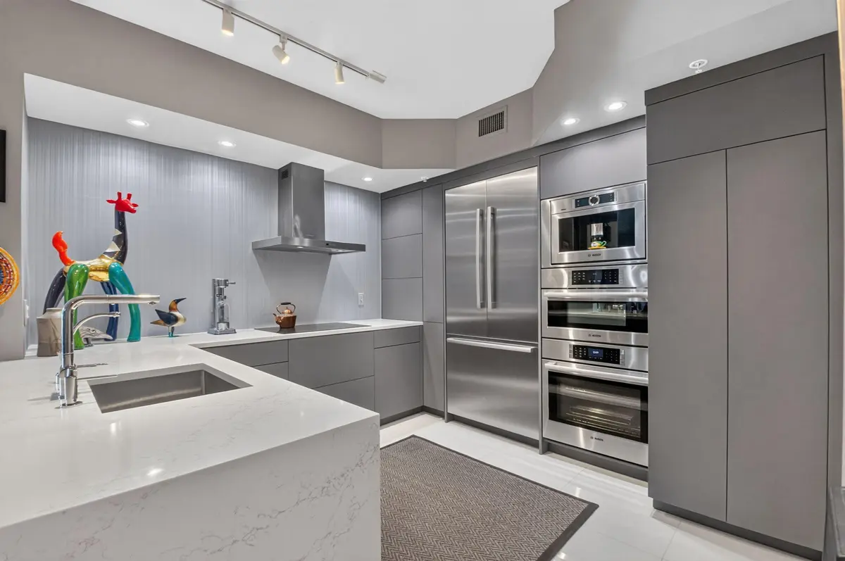 A Masterfully Remodeled Kitchen at 550 Okeechobee Boulevard 1111, West Palm Beach
