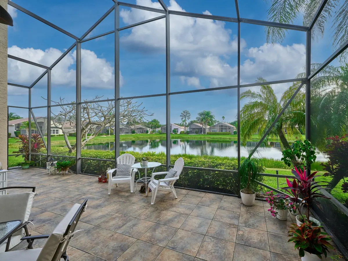 Extended Lanai with Lake Views at 13452 Cordoba Lake Way, Delray Beach