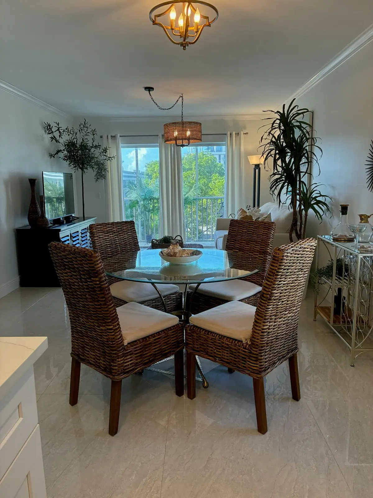 Dining and living room area at 646 Snug Harbor Drive H407, Boynton Beach