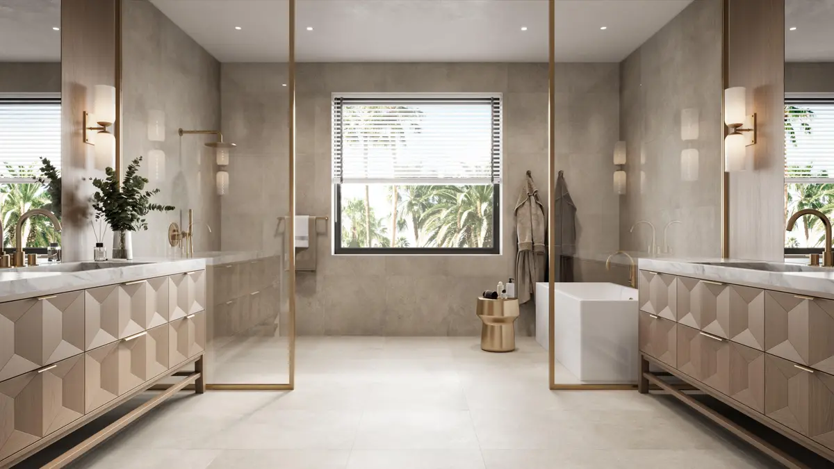 B1 architect_15 Spoonbill_master bathroo at 15 Spoonbill Road, Manalapan