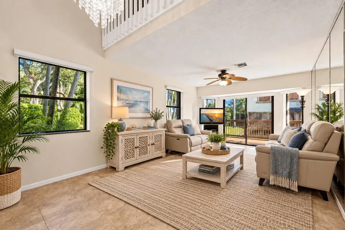 VIRTUALLY STAGED LIVING ROOM at 2402 Landings Boulevard, Greenacres