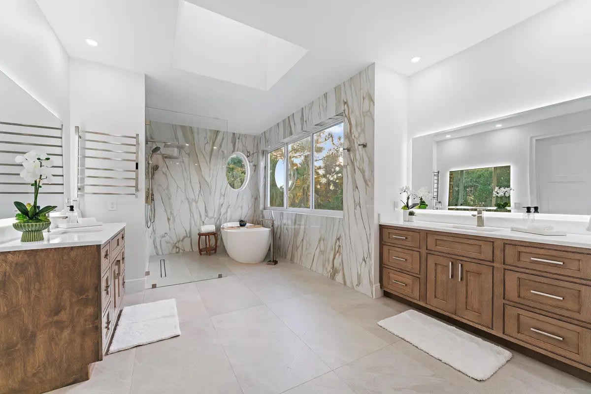 Spa Inspired Primary Bath at 2584 SE Ranch Acres Circle, Jupiter