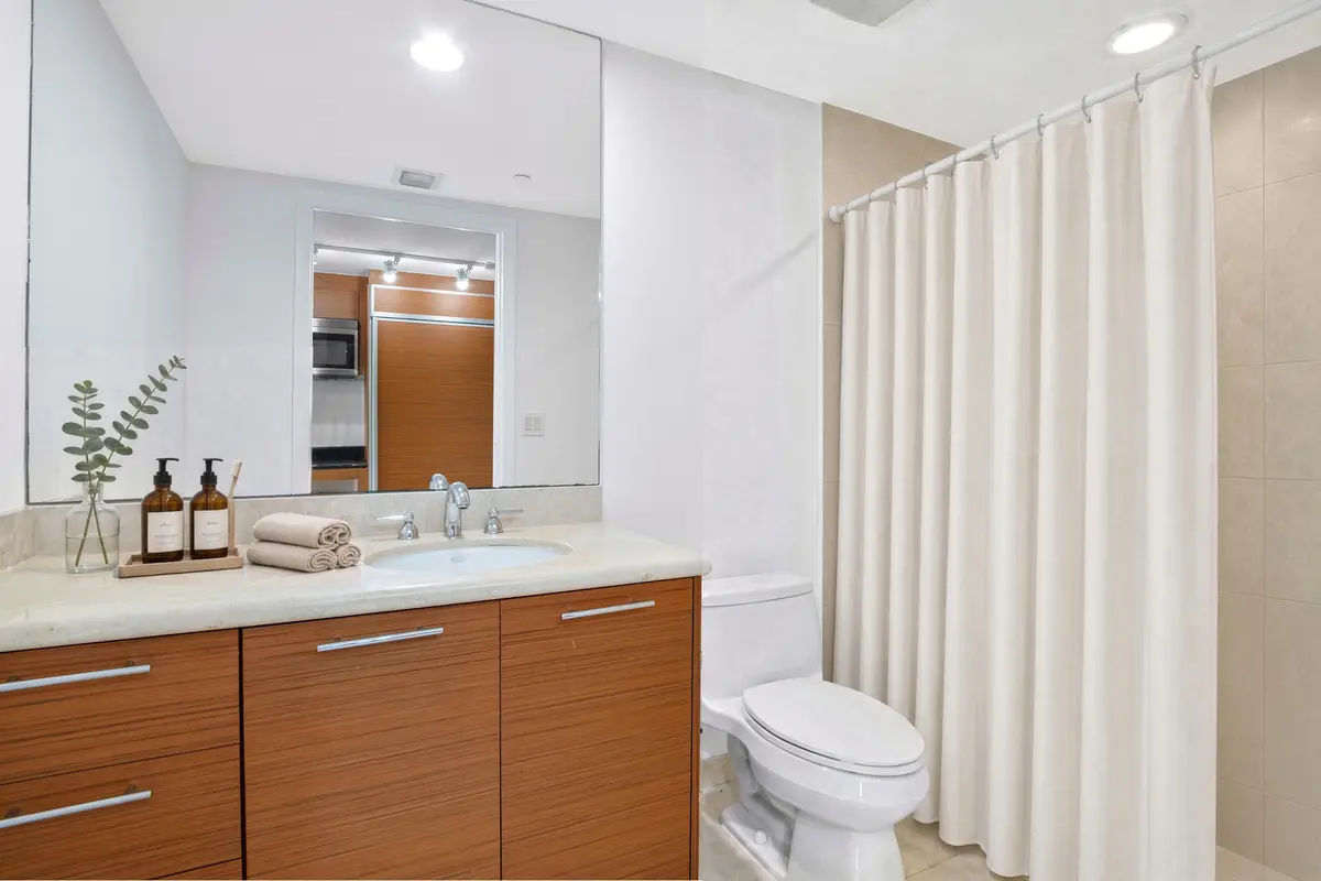 Full bath, tub included at 50 Biscayne Boulevard 4503, Miami