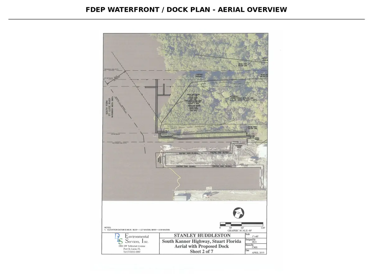 FDEP Waterfront Dock Plan Aerial at 0 S Kanner Highway, Stuart