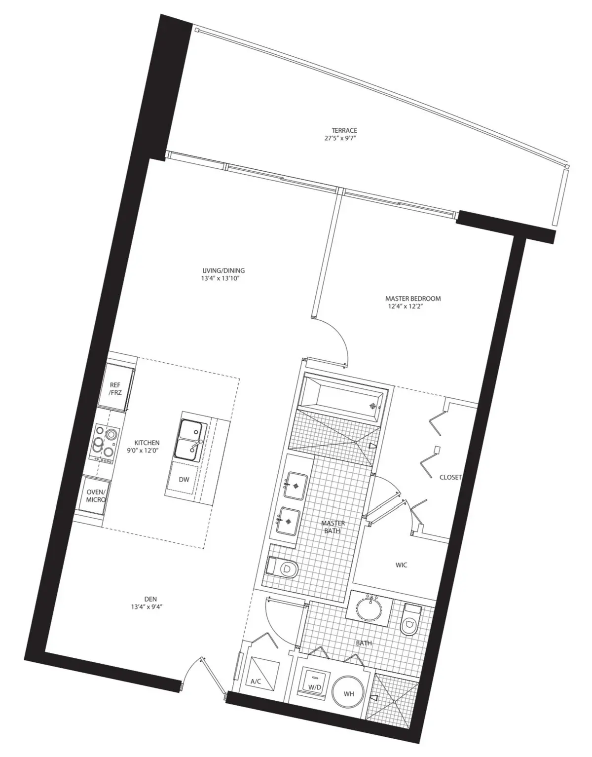 Floor Plan at 900 Biscayne Boulevard 4703, Miami