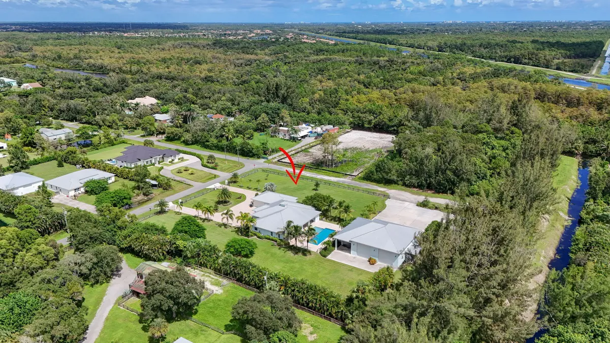 aerial view at 9118 Whippoorwill Trail, Jupiter