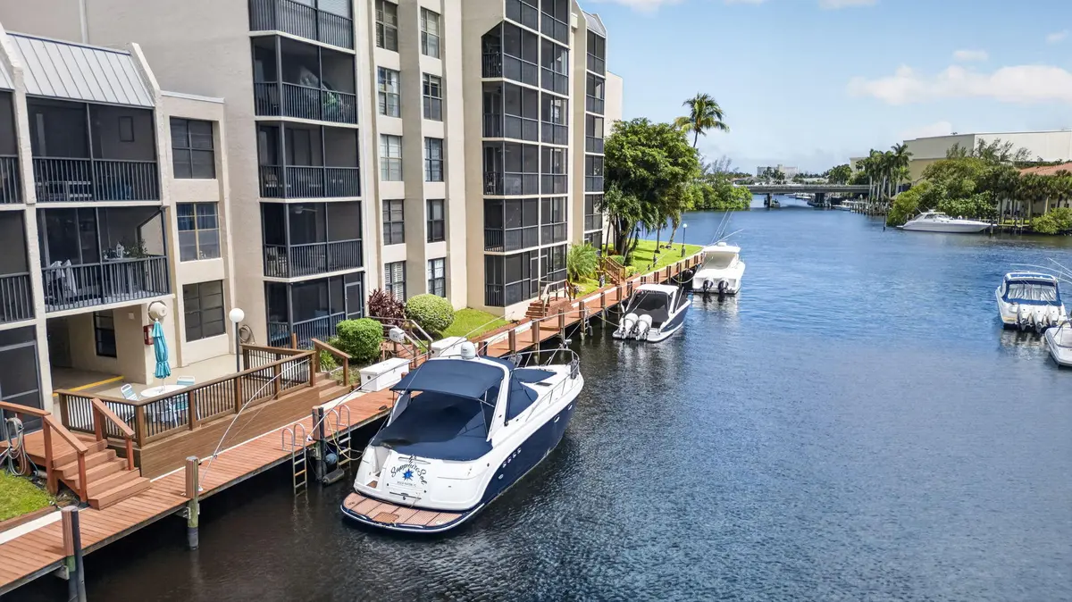 Back of Condo and Dock at 8 Royal Palm Way 104, Boca Raton