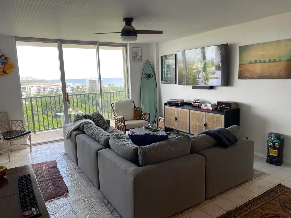Living Room at 2121 N OCEAN Boulevard 1204E, Boca Raton