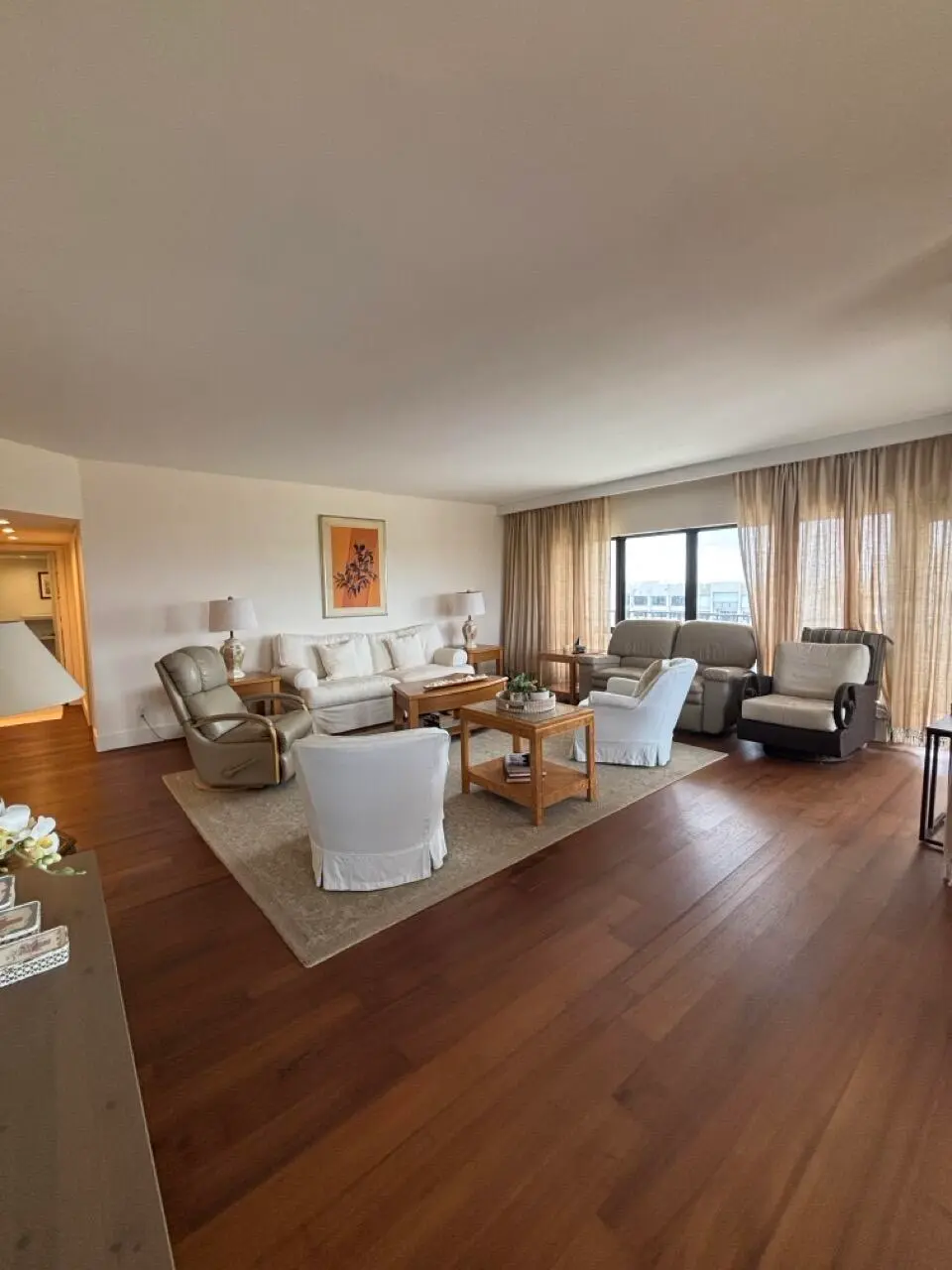 Living Room at 5000 N Ocean Boulevard 1701, Lauderdale-By-The-Sea