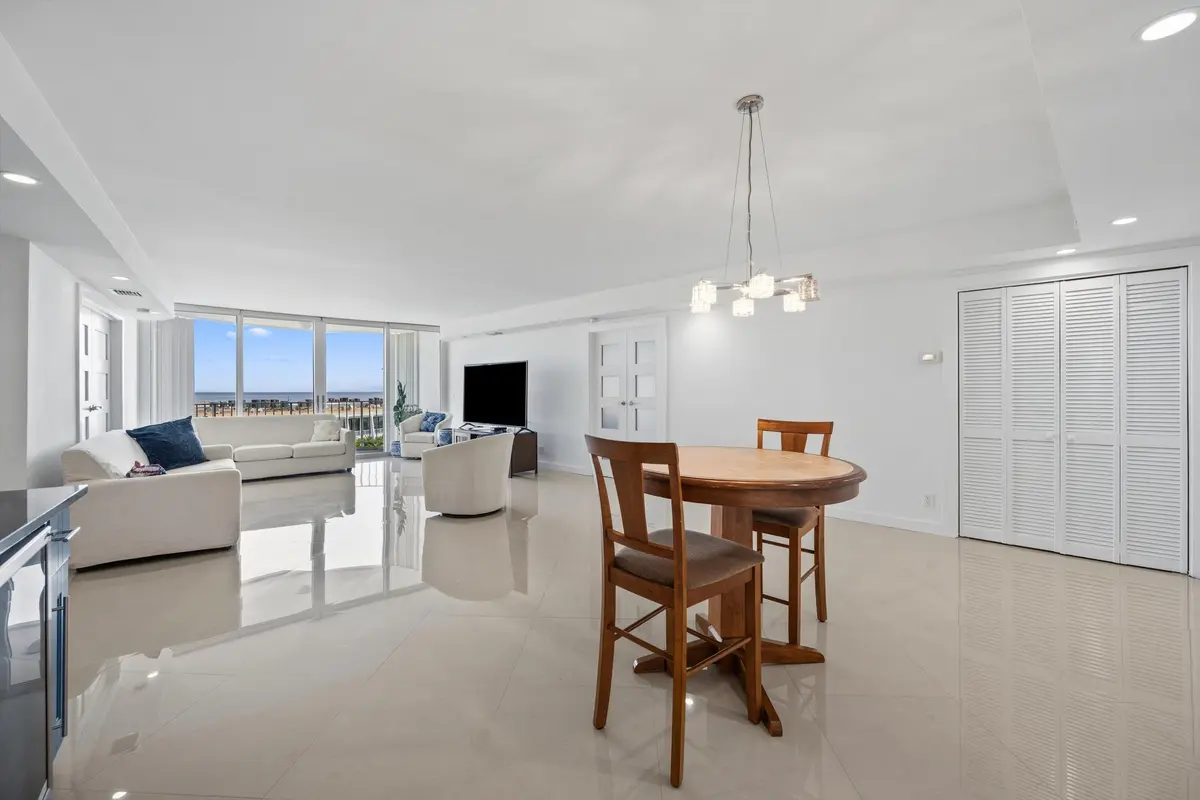 Dining/Living Room at 2295 S Ocean Boulevard 619, Palm Beach