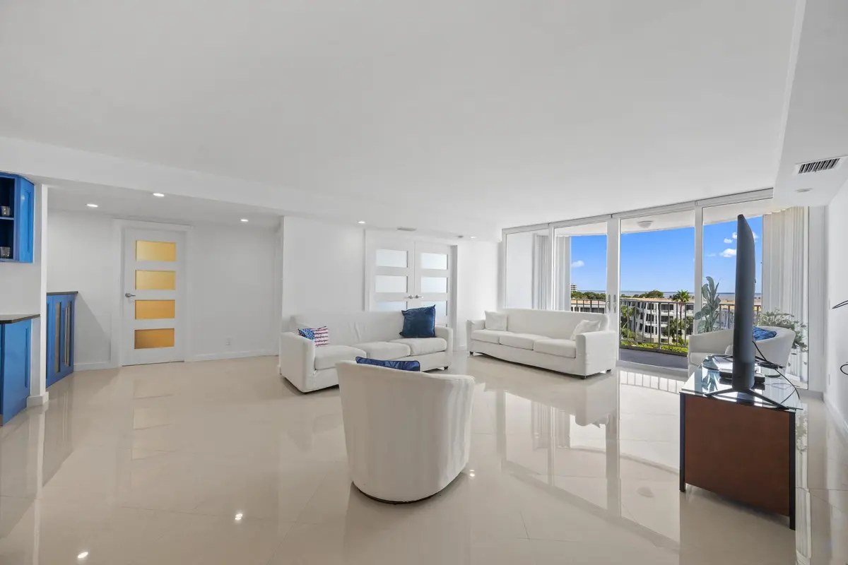 Living Room at 2295 S Ocean Boulevard 619, Palm Beach