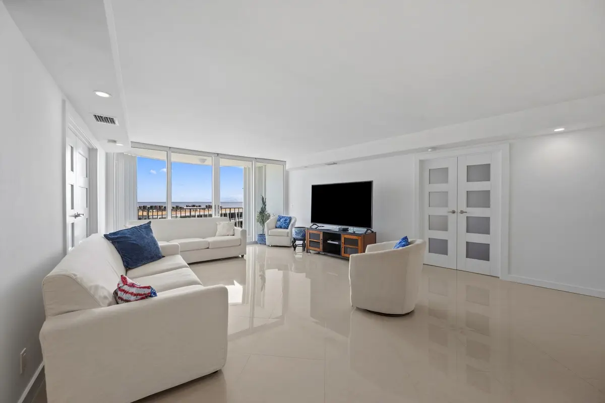 Living Room at 2295 S Ocean Boulevard 619, Palm Beach