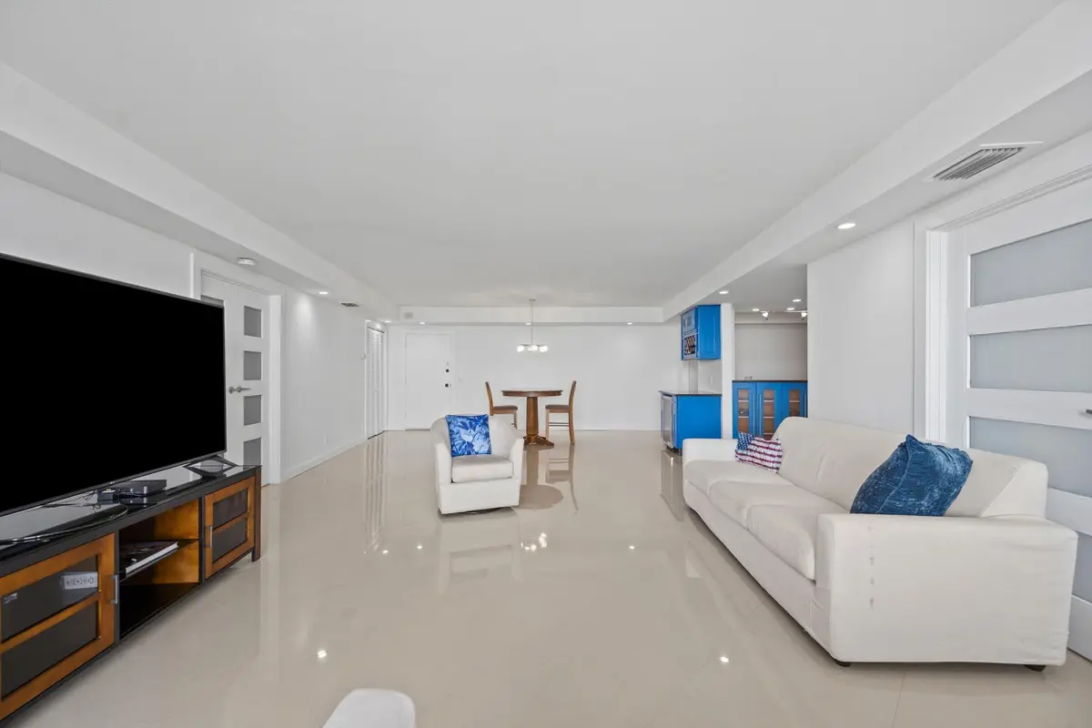 Living Room at 2295 S Ocean Boulevard 619, Palm Beach