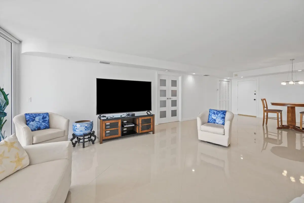 Living Room at 2295 S Ocean Boulevard 619, Palm Beach