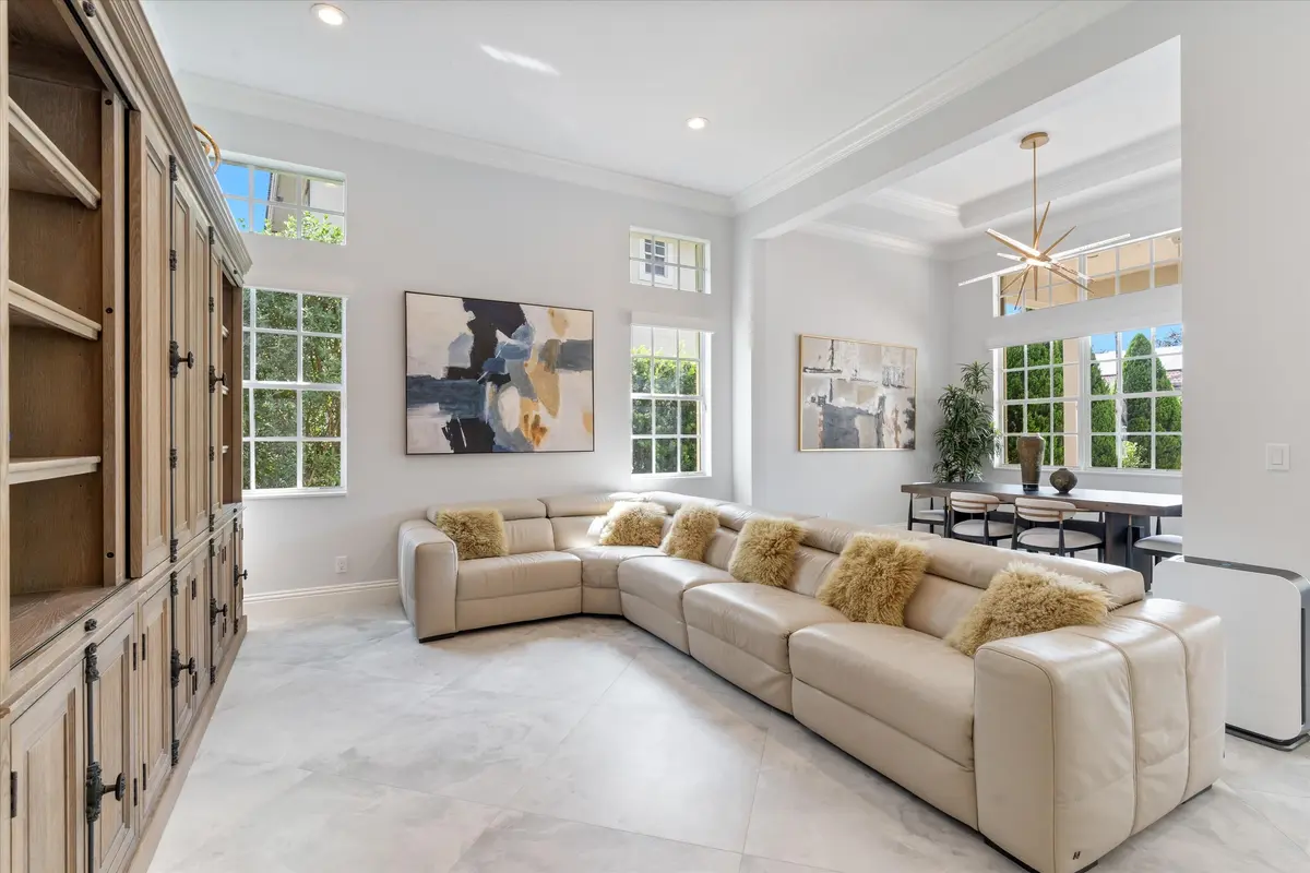 Light Filled Living Room at 136 Via Santa Cruz, Jupiter