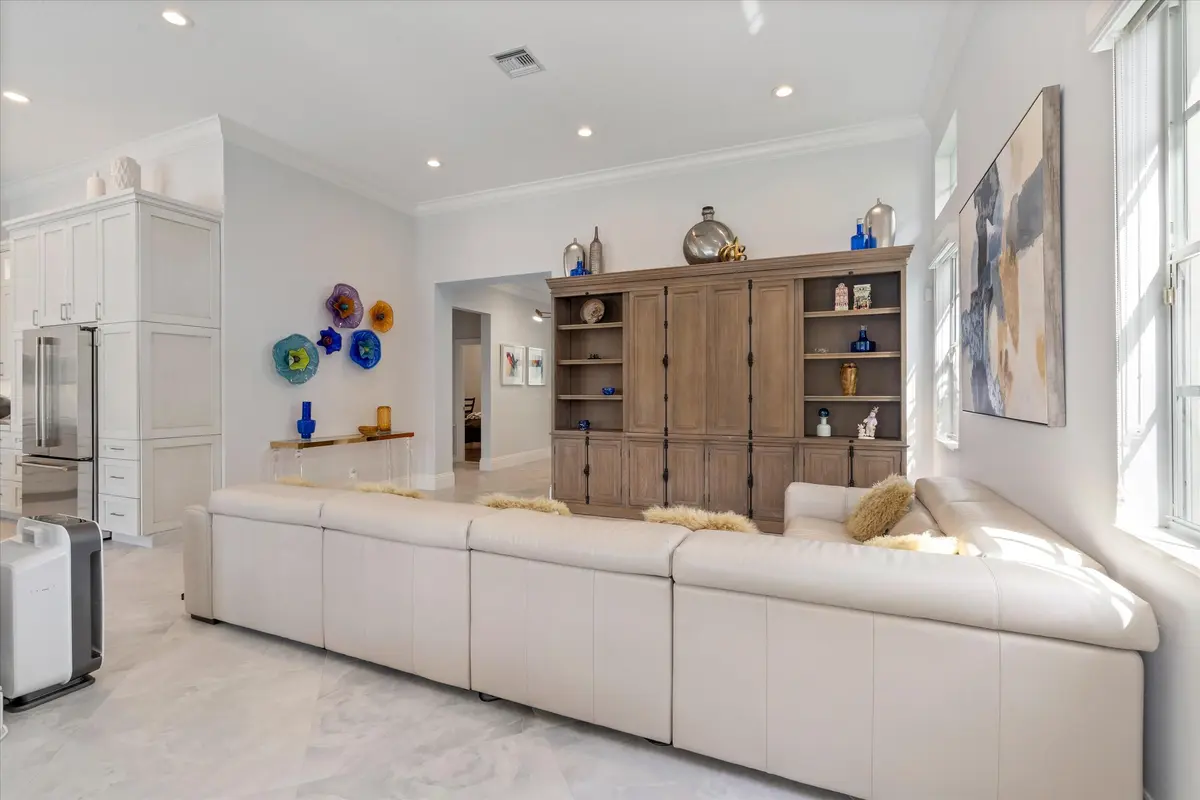 Open Living and Kitchen View at 136 Via Santa Cruz, Jupiter