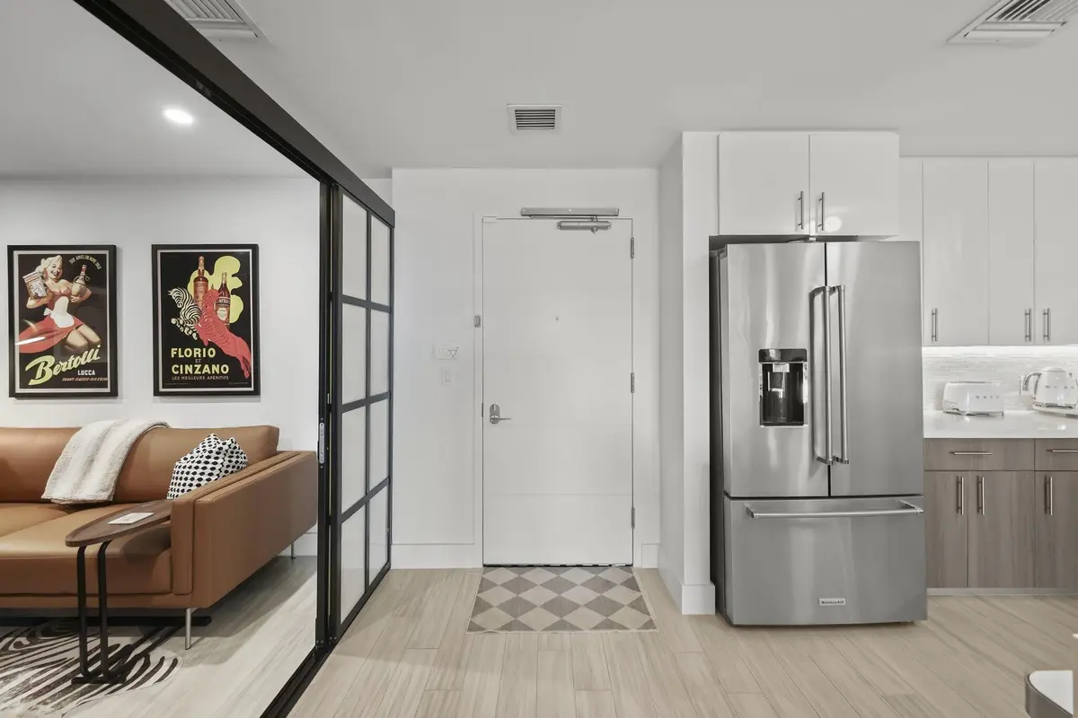 entryway/den/kitchen at 236 SE 5th Avenue 306, Delray Beach