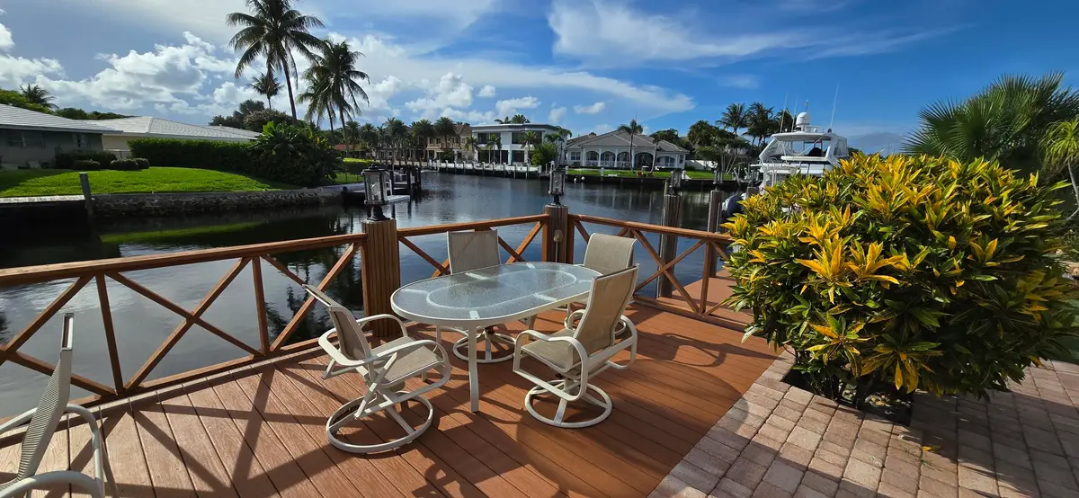 Huge extended deck on the intracoastal at 4011 NE 27th Terrace, Lighthouse Point