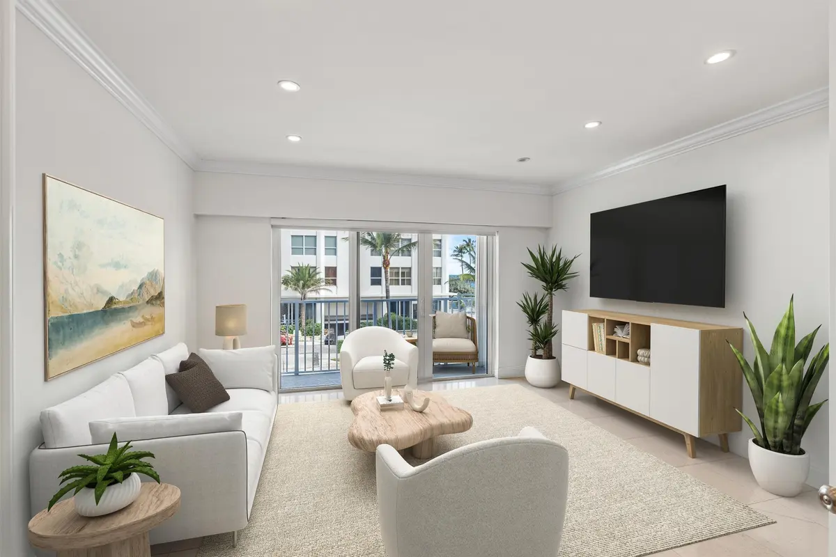 FAMILY_ROOM_VIRTUALLY STAGED at 350 S OCEAN Boulevard 204, Palm Beach