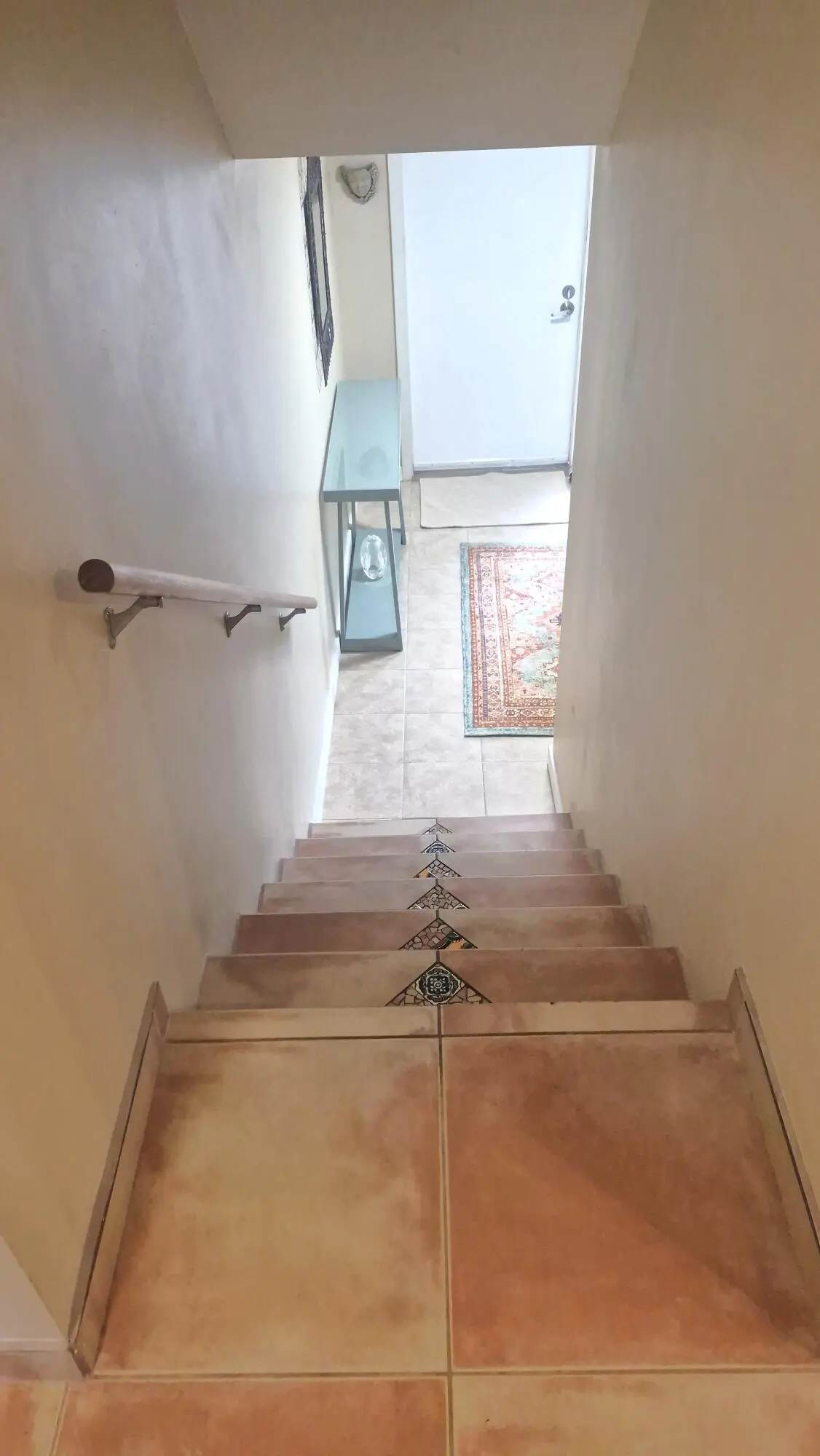 stairs to main level at 755 DOTTEREL Road 1306, Delray Beach
