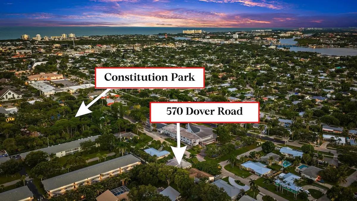 Aerial View - Constitution Park - Twilig at 570 N Dover Road, Tequesta