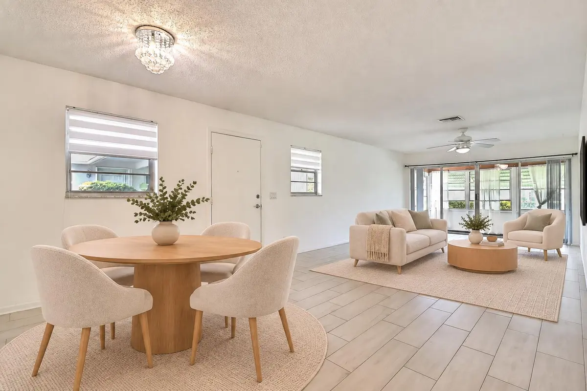 Dining Area Virtually Staged at 450 BLUEBIRD Lane, Delray Beach
