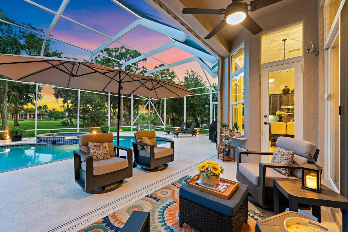 Covered Rear Patio at 7828 PRESERVE Drive, West Palm Beach