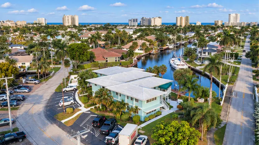 Riviera Harbor Aerial Looking North East at 810 SE 22nd Avenue 202, Pompano Beach