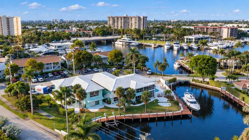Riviera Harbor Aerial Looking North at 810 SE 22nd Avenue 202, Pompano Beach