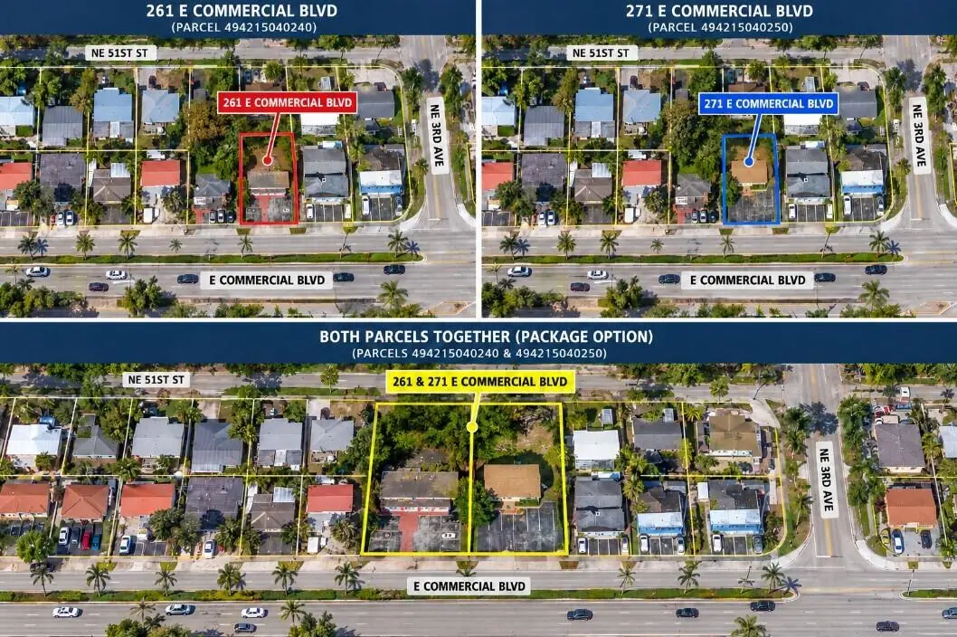 261 and 271 E Commerical Package Option at 261 E COMMERCIAL Boulevard, Oakland Park