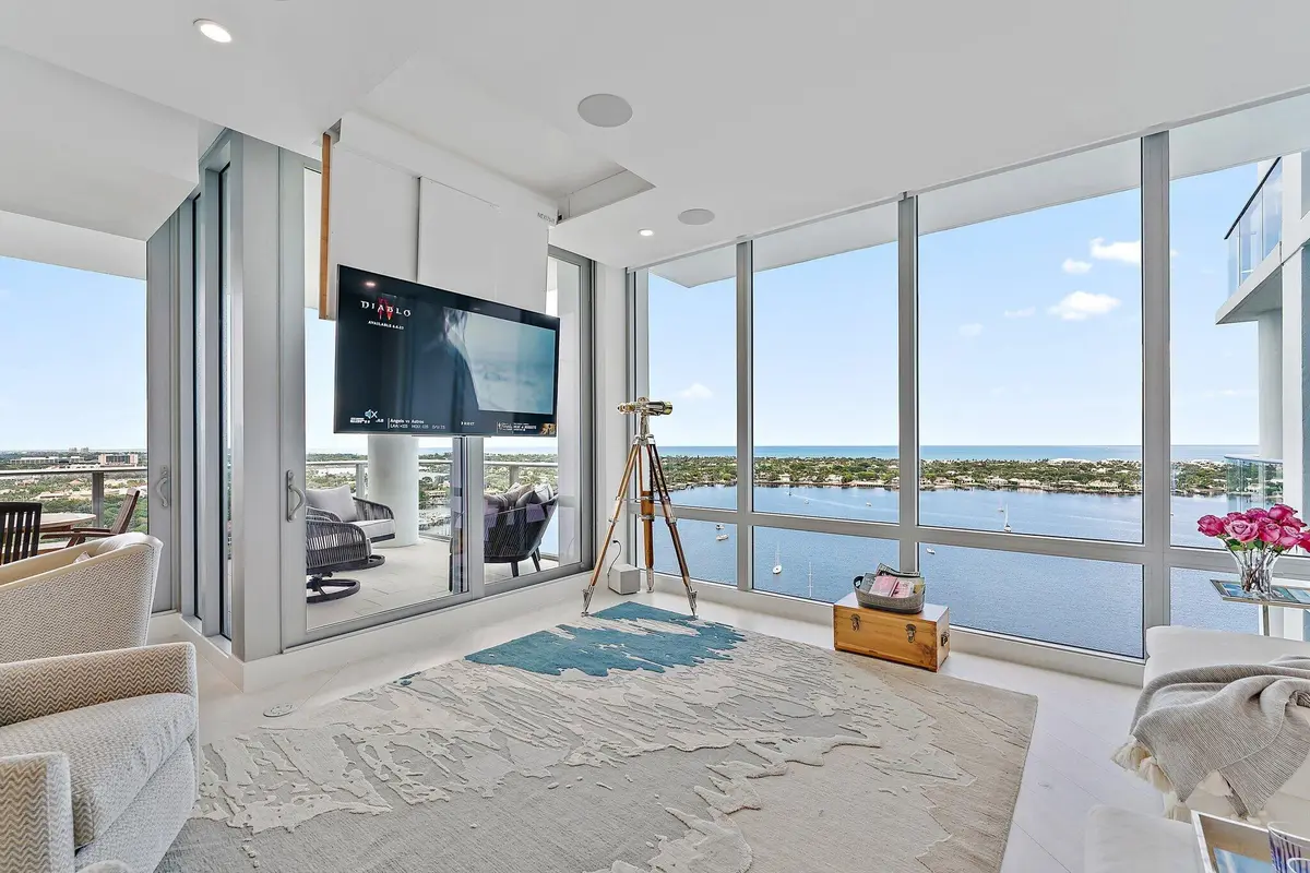 Great Room with TV Down at 1 Water Club Way 2003, North Palm Beach