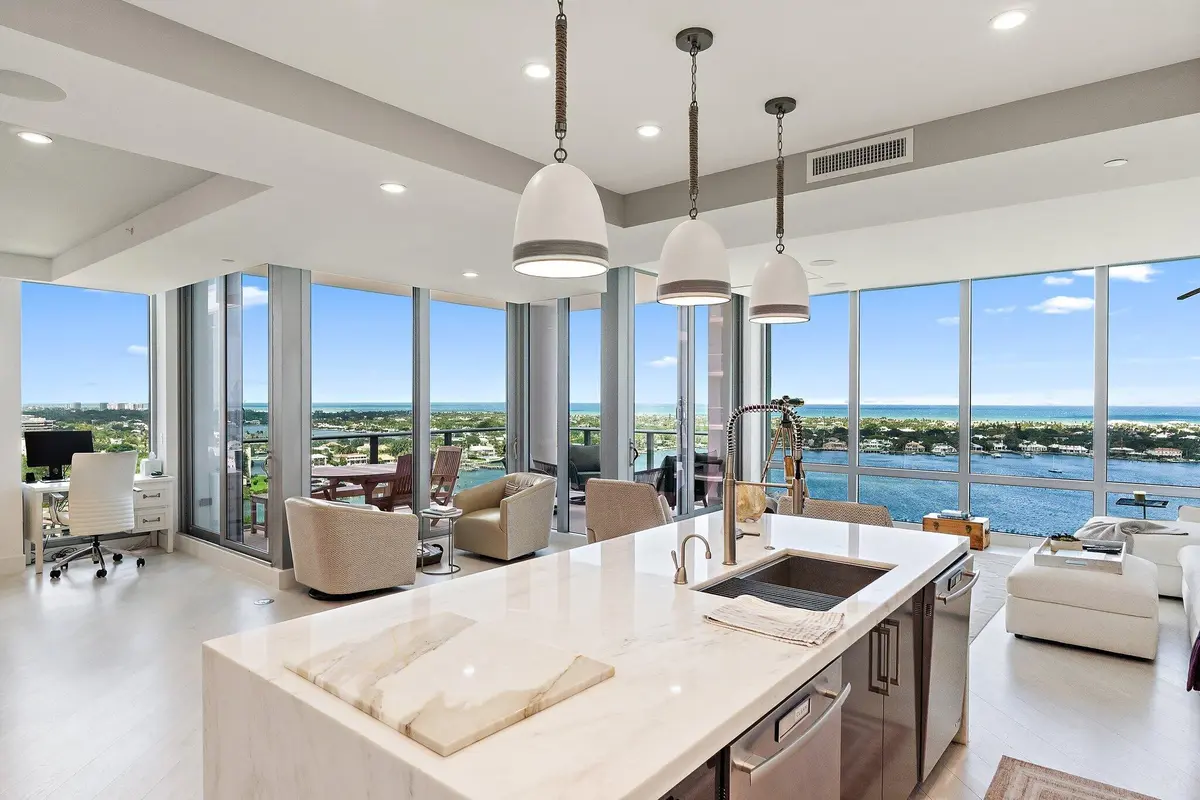 Kitchen & View at 1 Water Club Way 2003, North Palm Beach