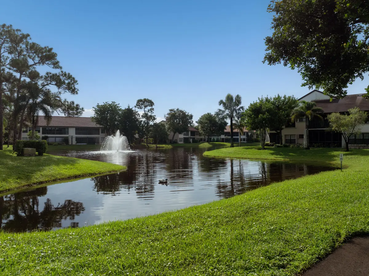3284 Lake fron of unit at 3284 Jog Park Drive, Greenacres