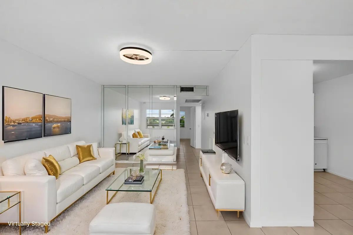VIRTUAL STAGING Living Room2 at 4028 Hythe B, Boca Raton