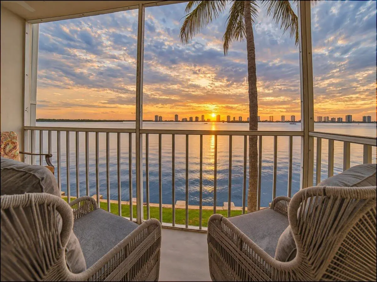 Balcony off Bedroom at Sunrise at 101 Doolen Court 205, North Palm Beach