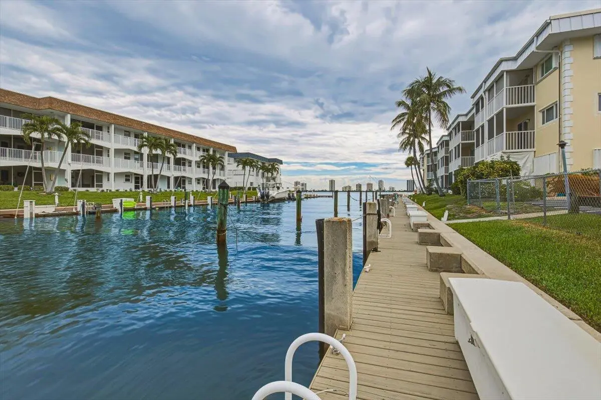 Side canal where boat slips are used. at 101 Doolen Court 205, North Palm Beach