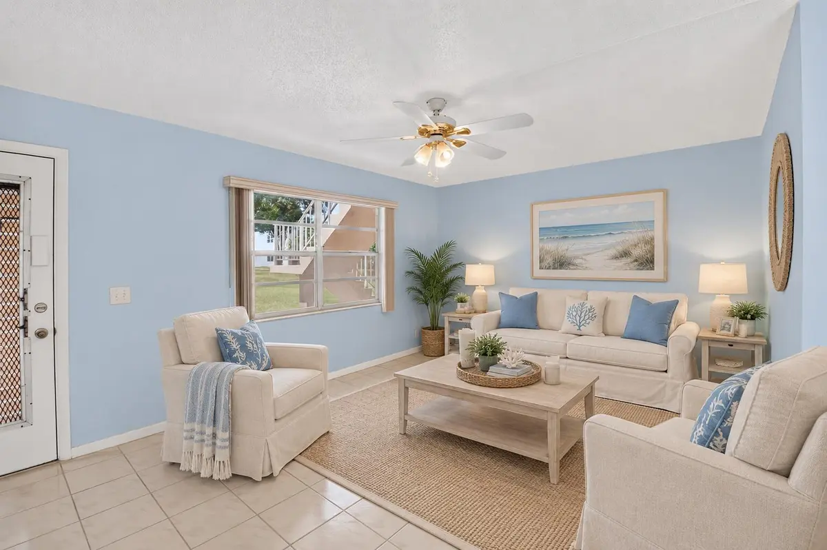 Staged to show space at 386 Capri I, Delray Beach