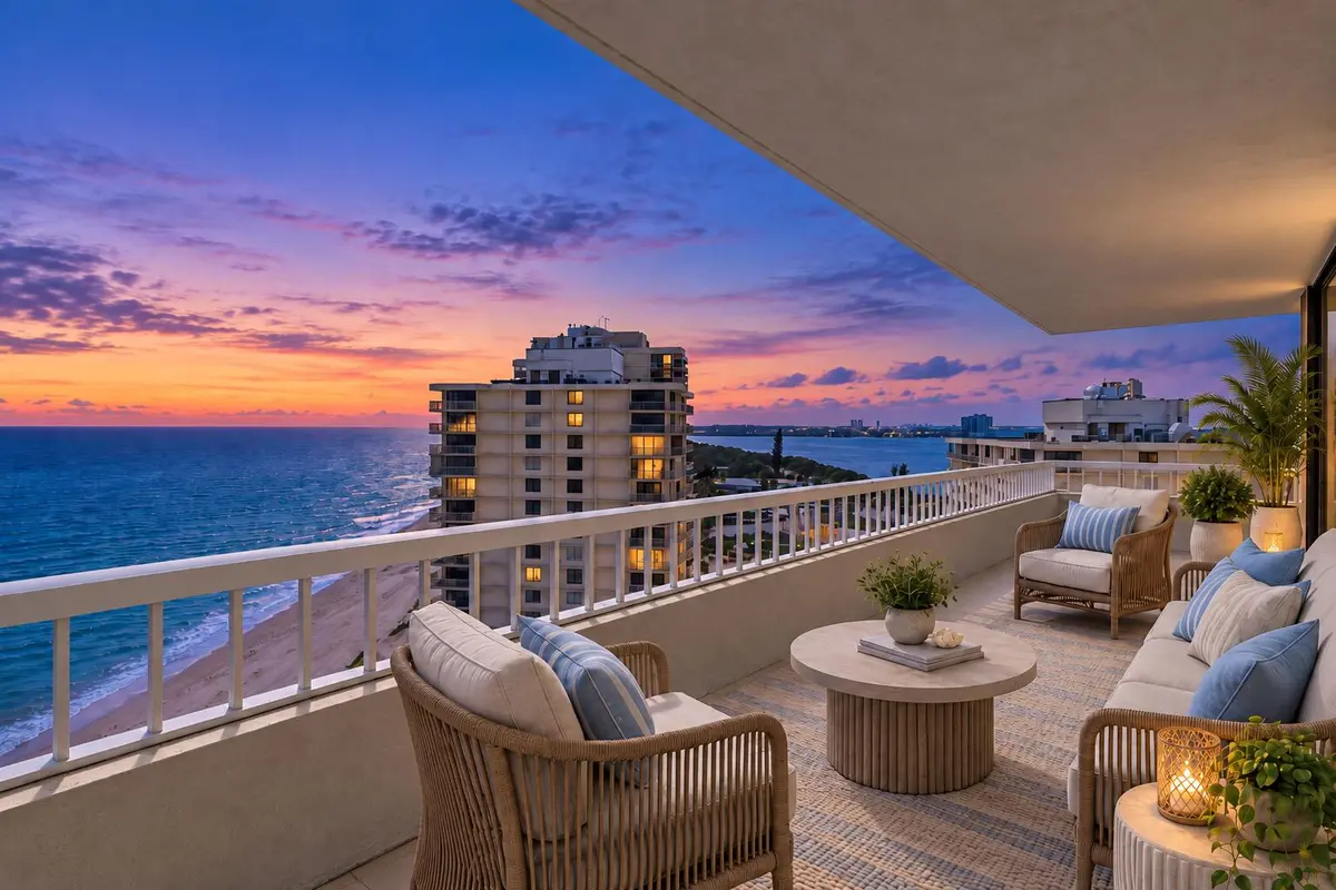 Covered Balcony at 5510 N OCEAN Drive 11B, Singer Island